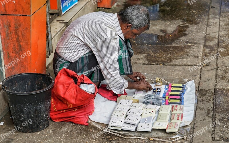 Street Seller Trader Yangon Rangoon