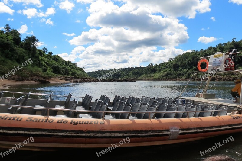 Iguazu Nature Falls Waterfalls Boat