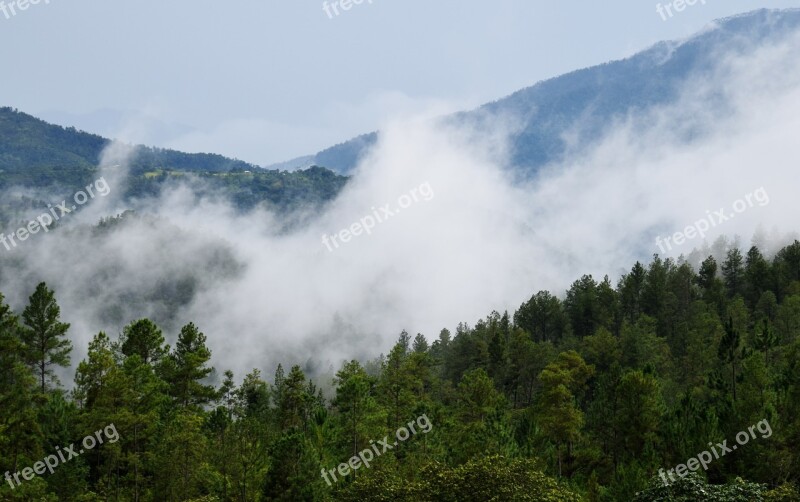 Mountain Nature Landscape Fog Montes