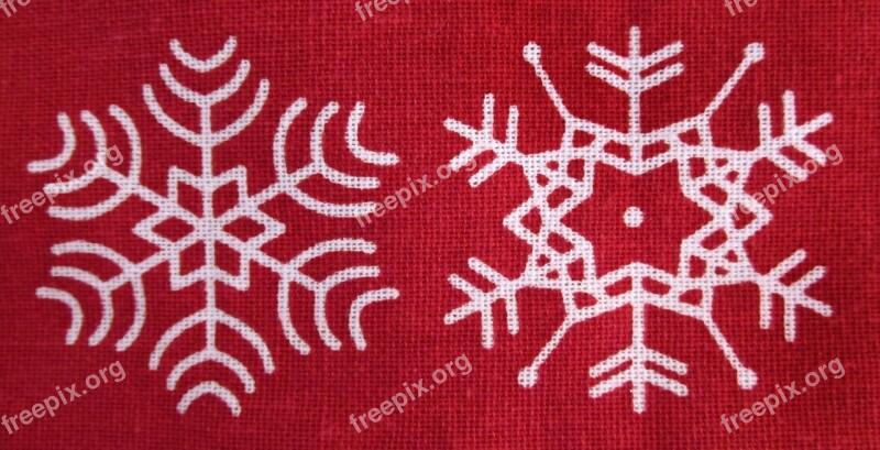 Christmas Snowflake Design Fabric Free Photos