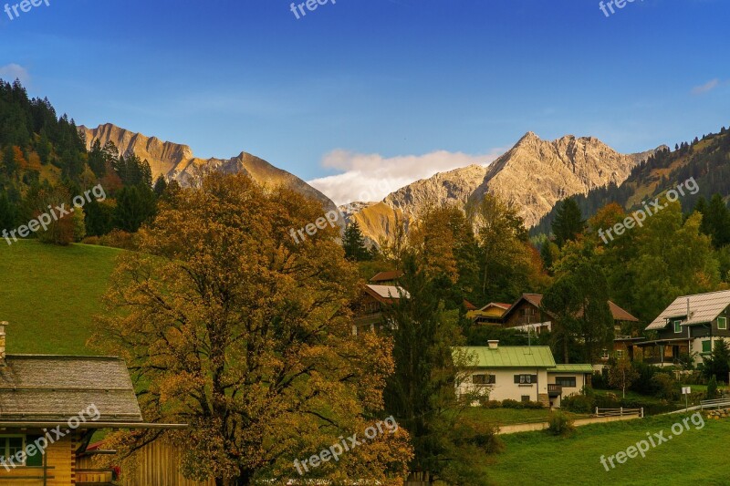 Oberstdorf Allgäu Alpine Mountains Landscape