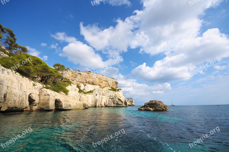 Sea Rock Bank Coast Island