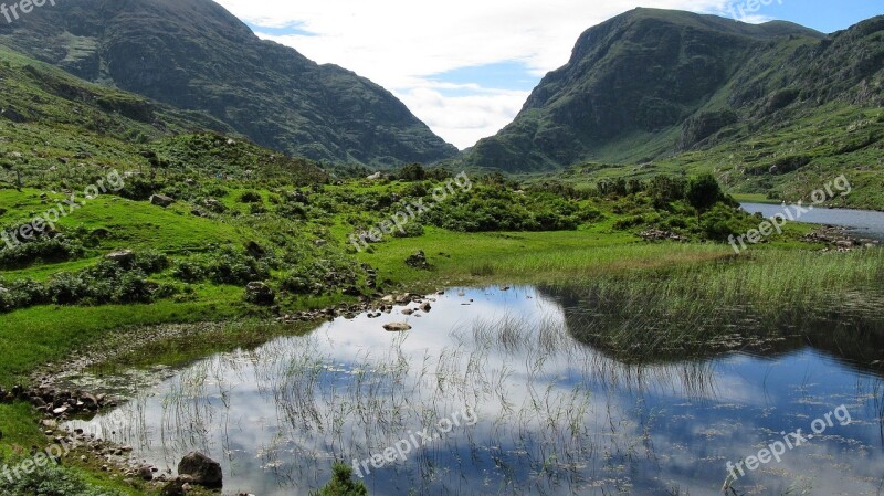 Lake Killarney Reflection Hills Mountains