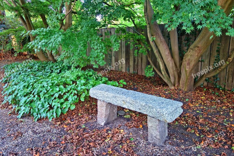 Bench Seat Stone Bench Garden Park