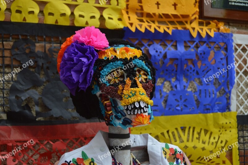 Skull Day Of The Dead Life Crafts Skeleton