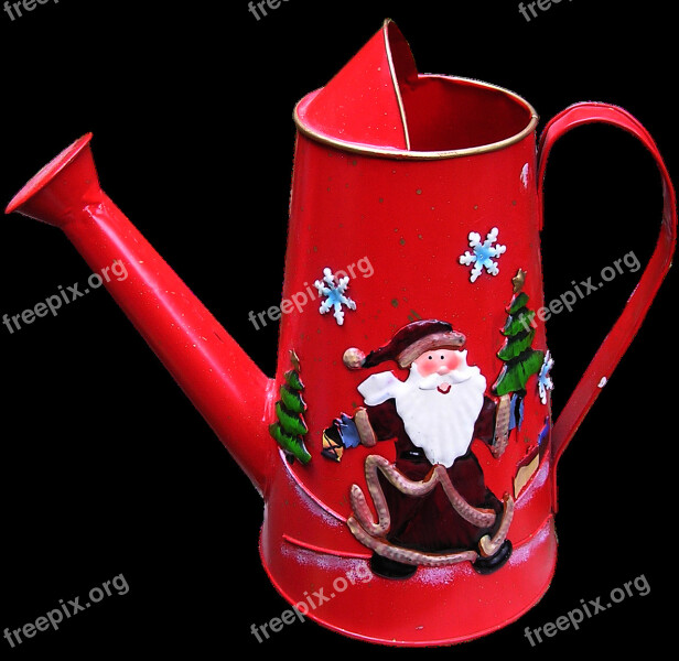 Christmas Decoration Watering Can Free Photos