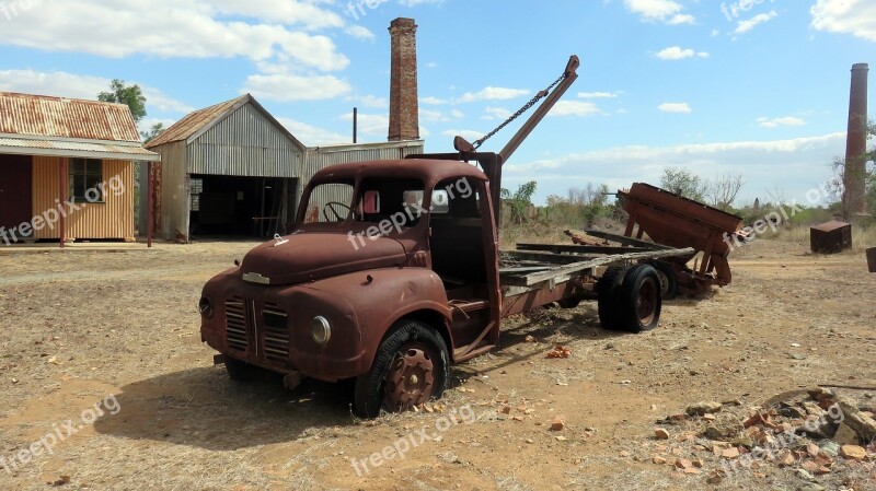 Truck Rusty Mine Outback Australia