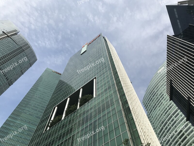 Singapore Cbd Sky Skyscraper City