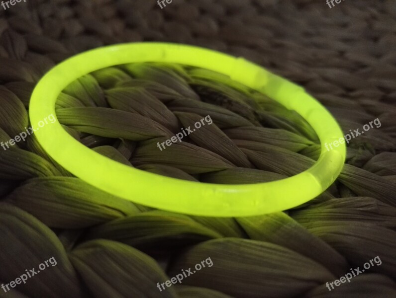 Bracelet Phosphorescent Yellow Light Neon