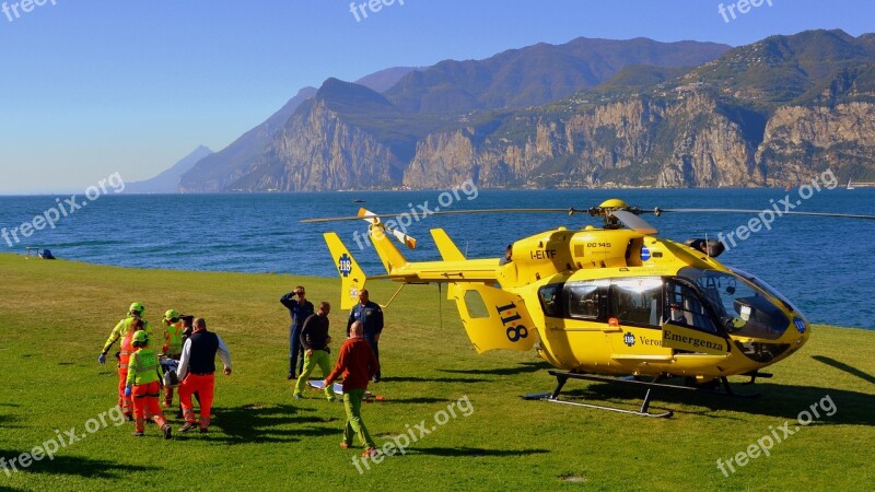 Rescue Helicopter Lake Prato Garda