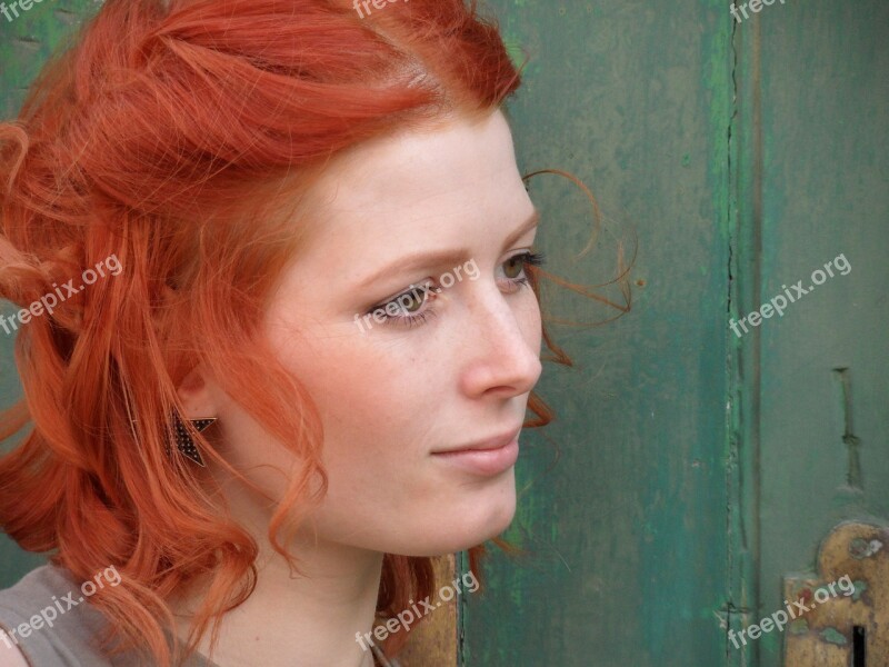 Red Head Red Model Free Photos