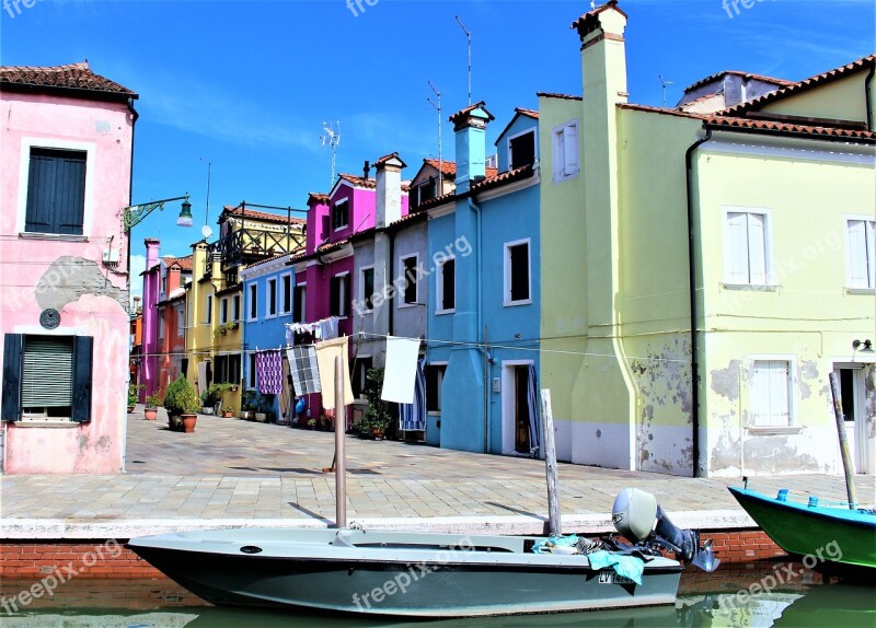 Venice Italy Burano The Venice Lagoon Lagoon