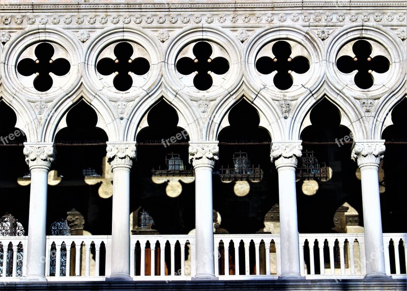 Venice Italy The Doge's Palace Architecture Facade