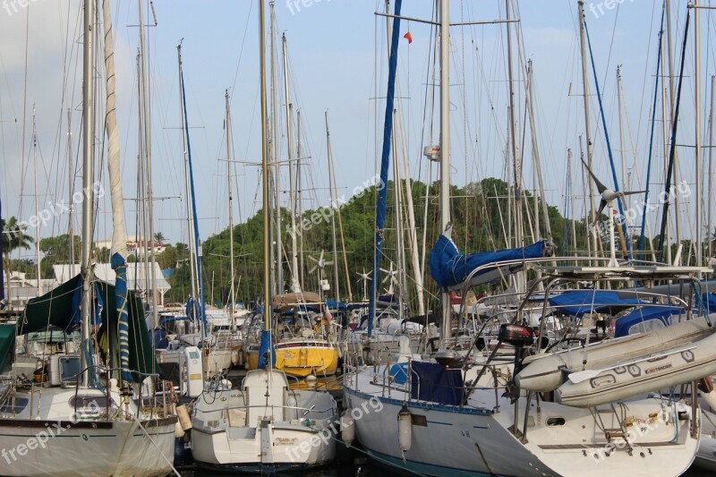 Pots Boats Water Port Many