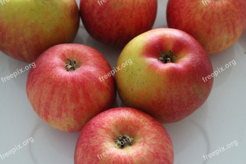 Apples Fruit Vitamins Red Nature