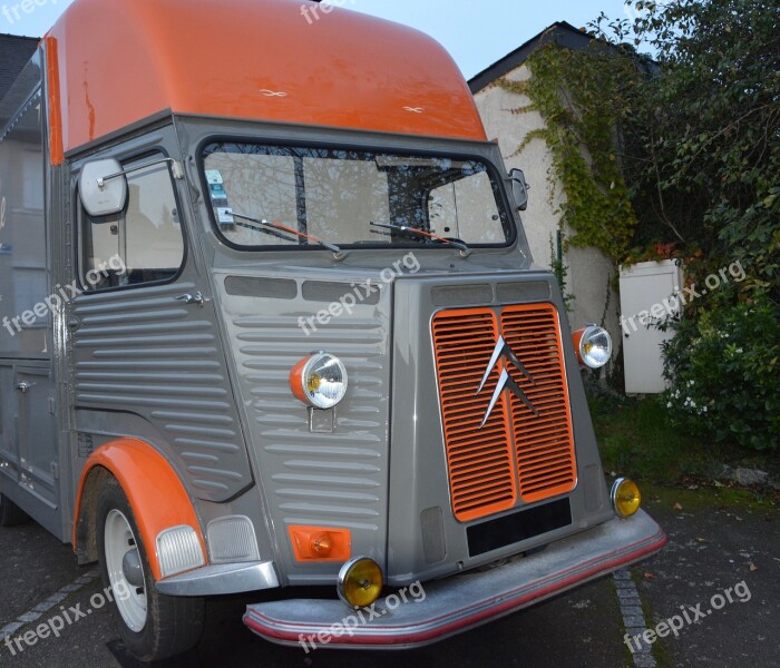 Old Vehicle Truck Citroen Collection Headlights Color Grey Orange