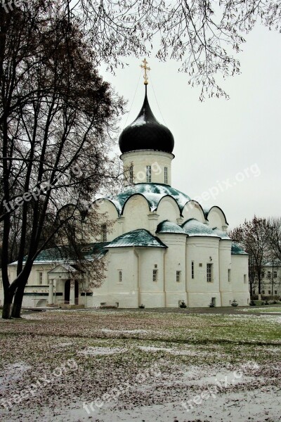 Aleksandrovskaya Sloboda Alexandrov Church Temple Snow