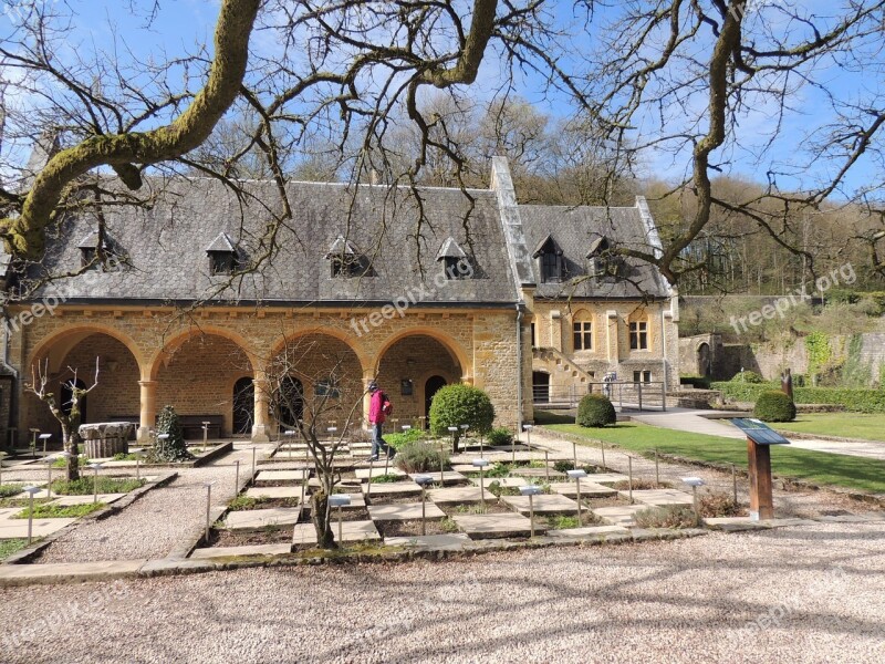 Monastery Herb Garden Middle Ages Klosterhof Free Photos