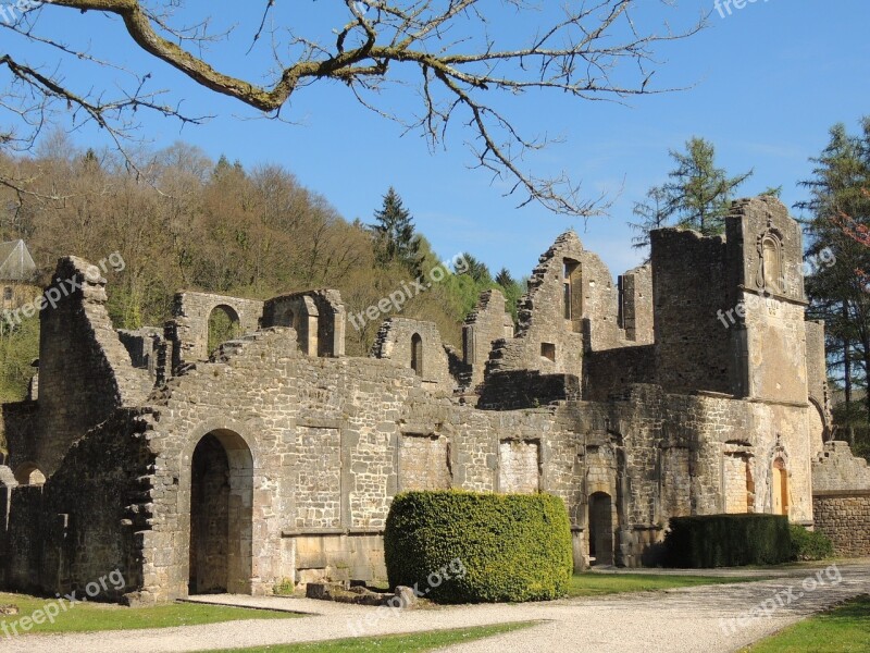 Ruin Abbey Middle Ages Monastery Ruins Historically