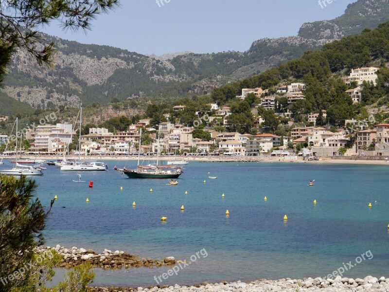 Spain Mallorca Coast Port Port De Sóller