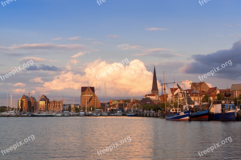 Rostock Memory Hanseatic City Cloudy Sky