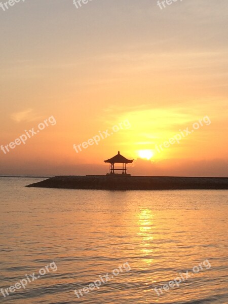 Sunrise Sunset Bali Sanur Sea