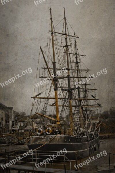 Charleston Cornwall England Harbour Sea