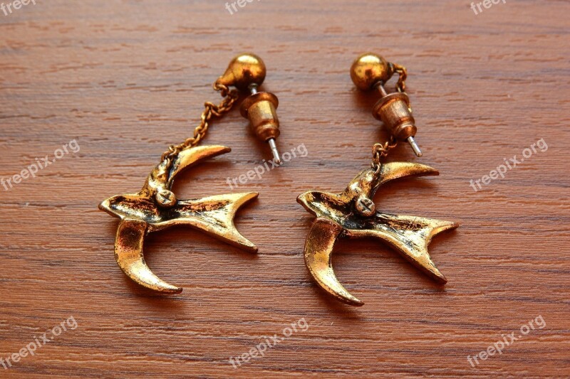 Earrings Swallows Gold Earrings Jewelry Gold Jewelry