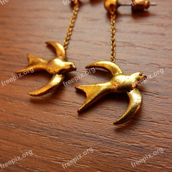 Earrings Swallows Gold Earrings Jewelry Gold Jewelry