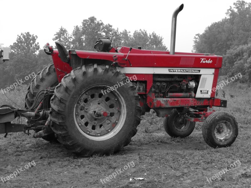 Tractor Red Farm Farmer Free Photos