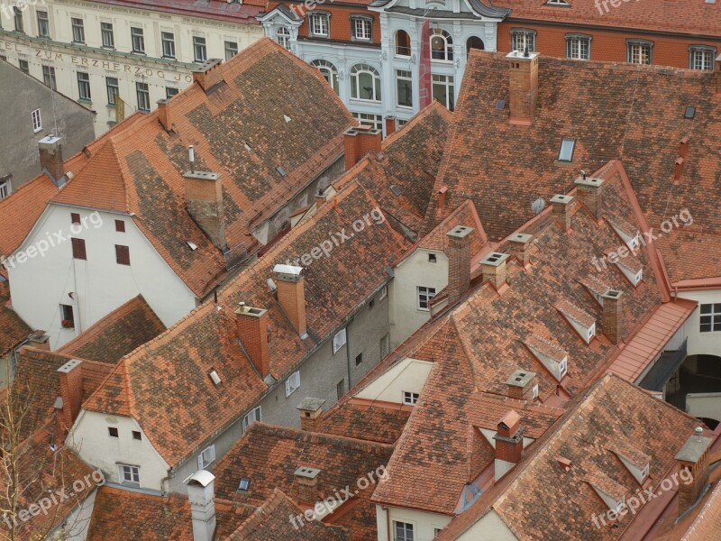 Roofs Roof Landscape Graz Historically Architecture