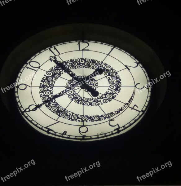 Clock Pointer Clock Face Time Of Black