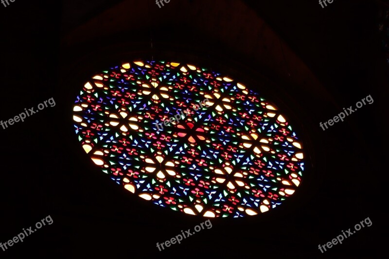 Window Colorful Church Window Glass Colorful Glass