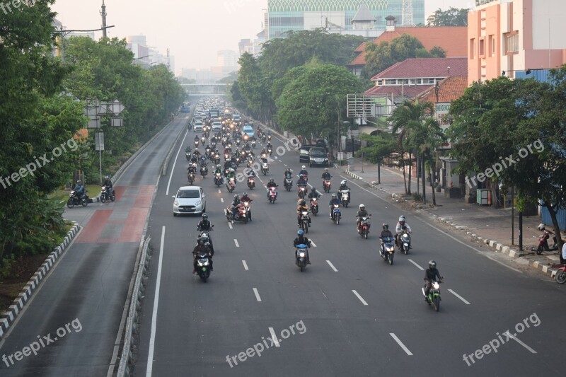 Street Jakarta Indonesia Road Urban