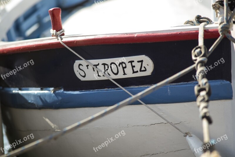 St Tropez Old Boat Sailing Boat Historic Center Summer