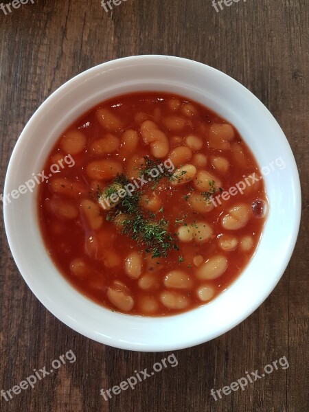 Breakfast Baked Bean Meal Food Bean