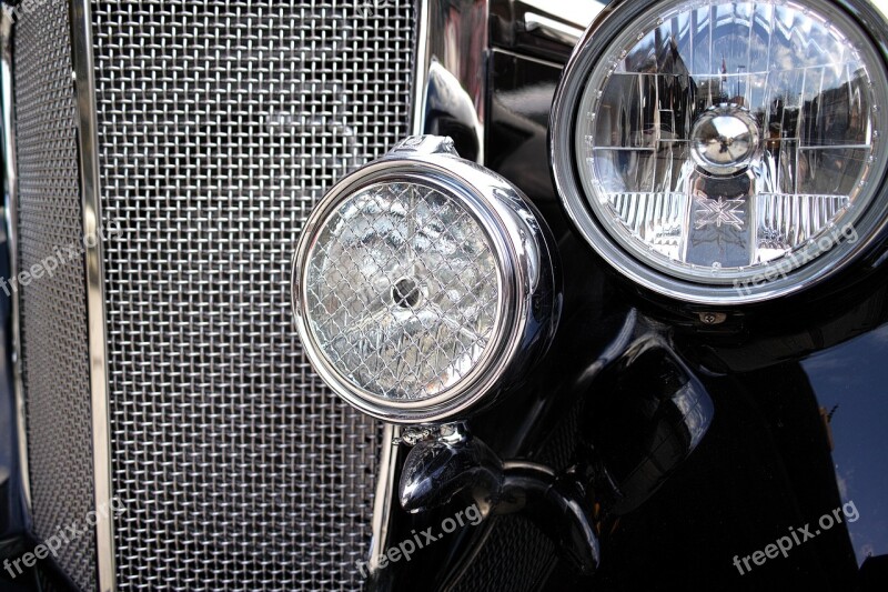 Car Headlight Glass Antique Classic