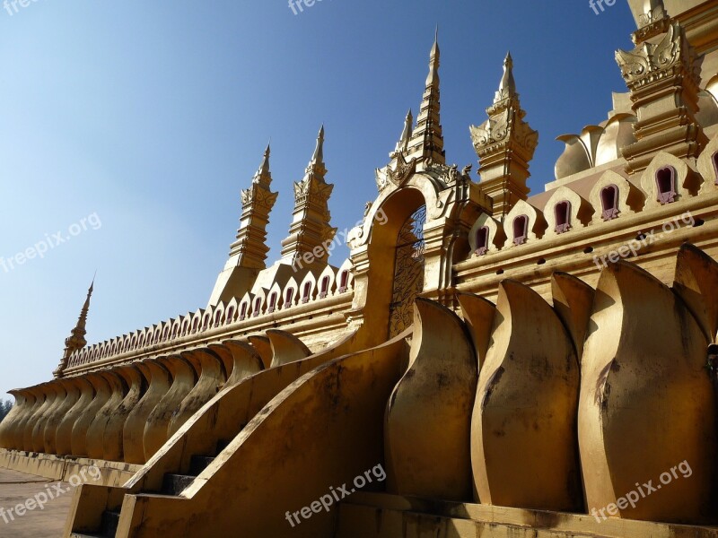 Temple Thailand Buddhism Gold Temple Complex