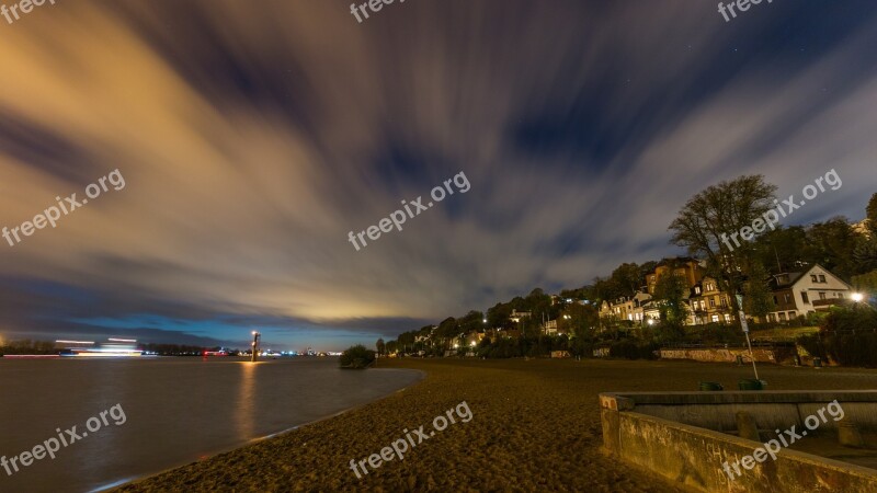 Elbe Hamburg Elbe Beach Lights Light