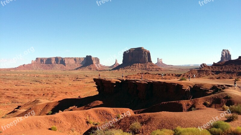 Monument Valley Usa Arizona Desert Panorama