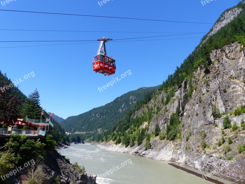 Hells Gate Air Tram River Fraser Valley Mountain