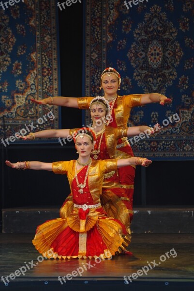 Dance Indian Red Costume Ethnic