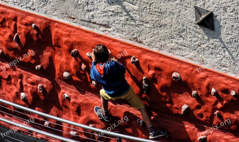 Sport Free Climbing Rock Climbing Child Suspended