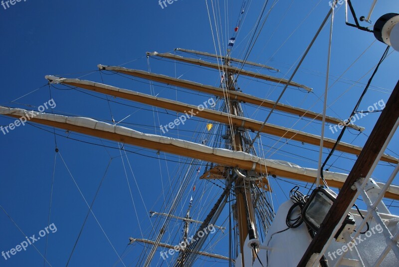 Maritime Ship Sailing Vessel Three Masted Masts