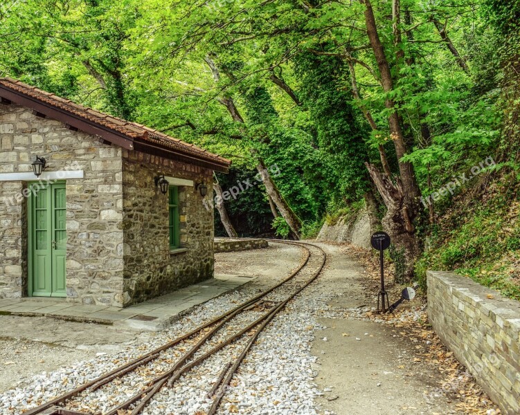 Greece Magnesia Milies Railway Station Rails