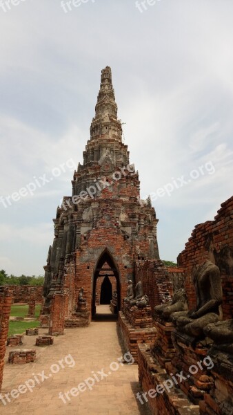 Wat Chai Wattanaram Ayutthaya Archaeological Site Free Photos