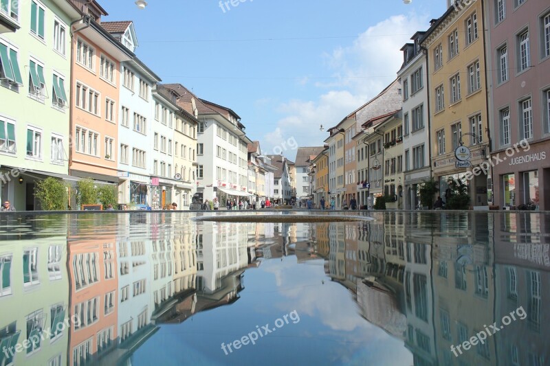 Winterthur City Town Historic Center Switzerland