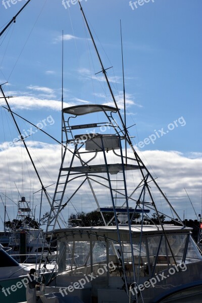 Charter Boat Flying Bridge Equipment High Up Steer