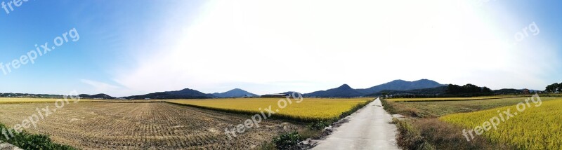 Landscape Panorama Country Republic Of Korea Korea