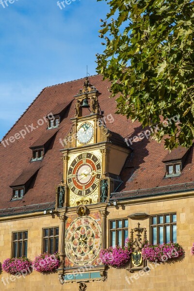 Heilbronn Town Hall Town Hall Of Heilbronn Dial Clock